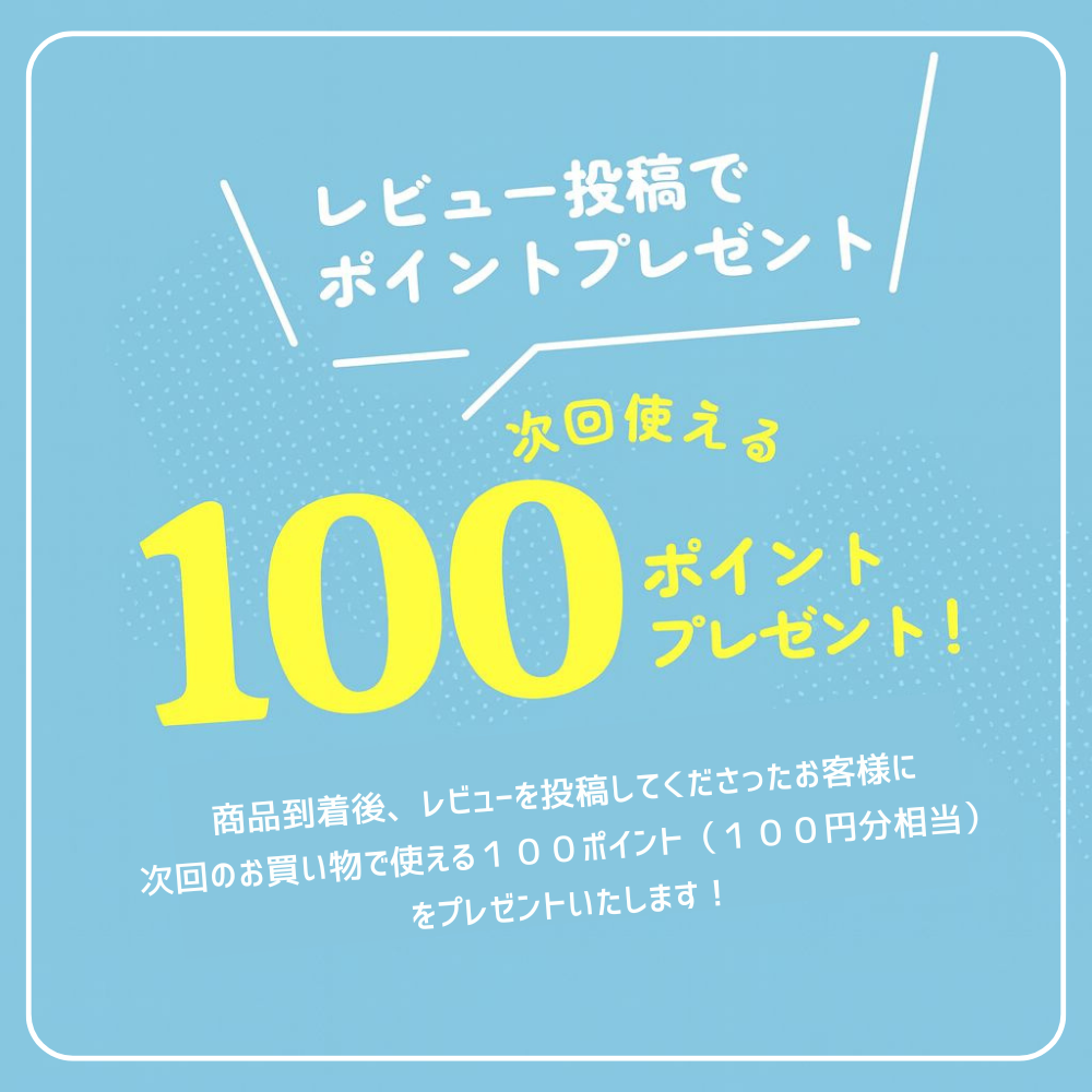 レビュー投稿でポイントプレゼントの画像